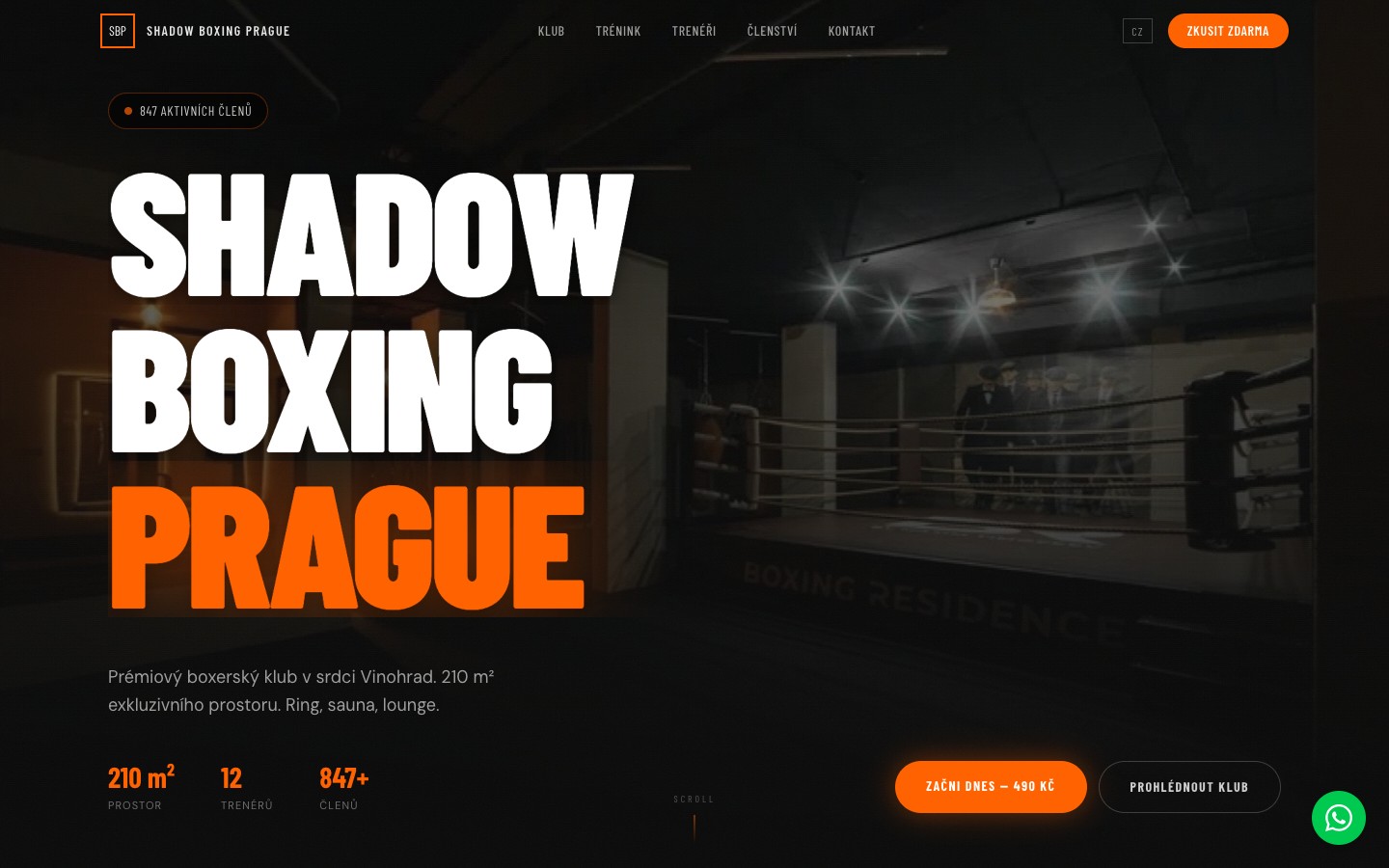 Fitness — náhled webu shadowboxing.cz